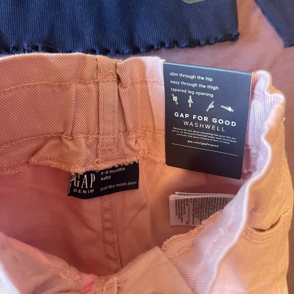 NWT 3-6month GAP baby - Pink denim and Navy Blue long sleeve outfit
